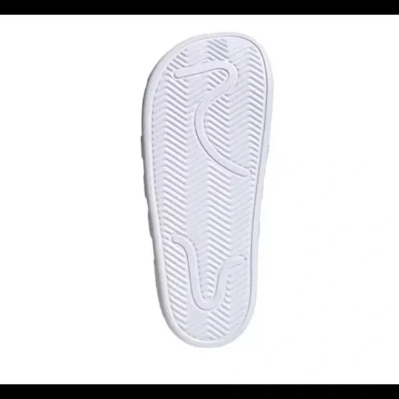 Brand New Adidas Adilette White/Black Clog sz 7 & 8 women left - Picture 4 of 11